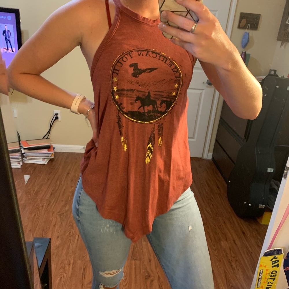 Burgundy tank top